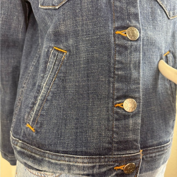 J. Crew Jean Jacket Women Small 02661 Short Washed Blue Denim Stretch Size - Picture 5 of 12